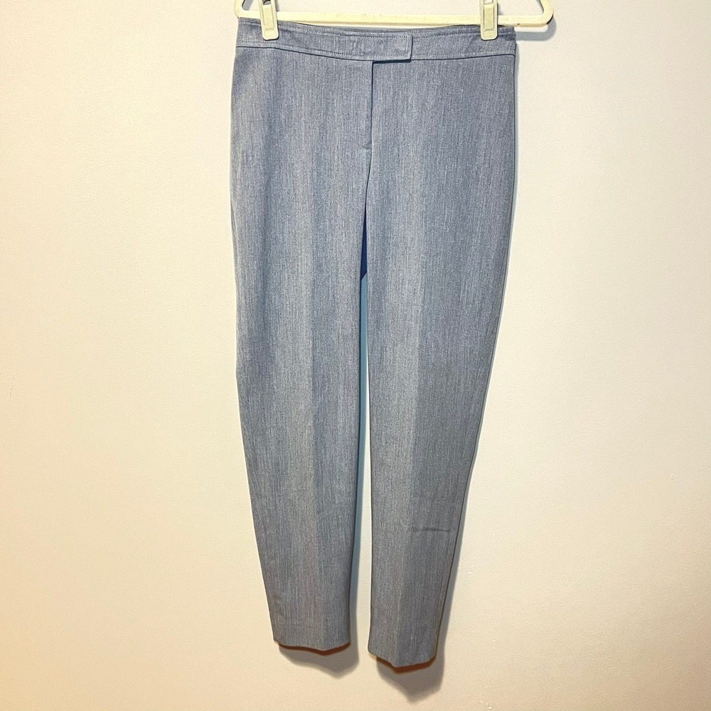 Anne Klein Dress Pants Gray Straight Leg Professional Trousers Size 8